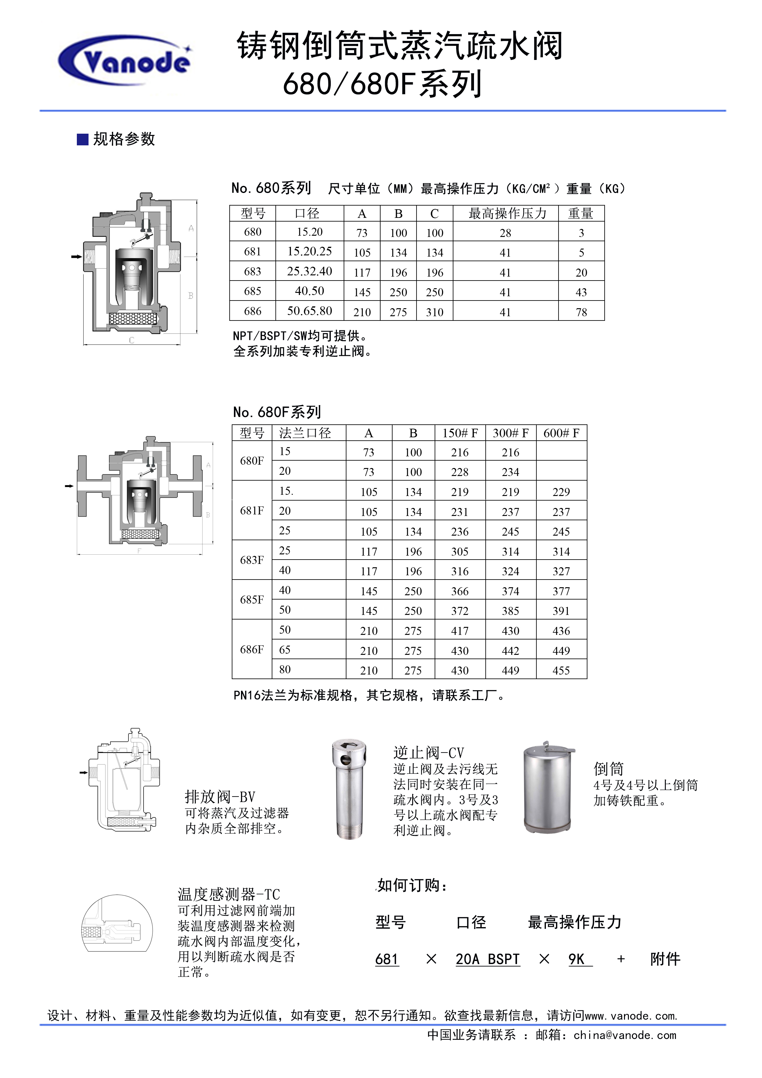 680/680F铸钢倒掉桶疏水阀(图2)